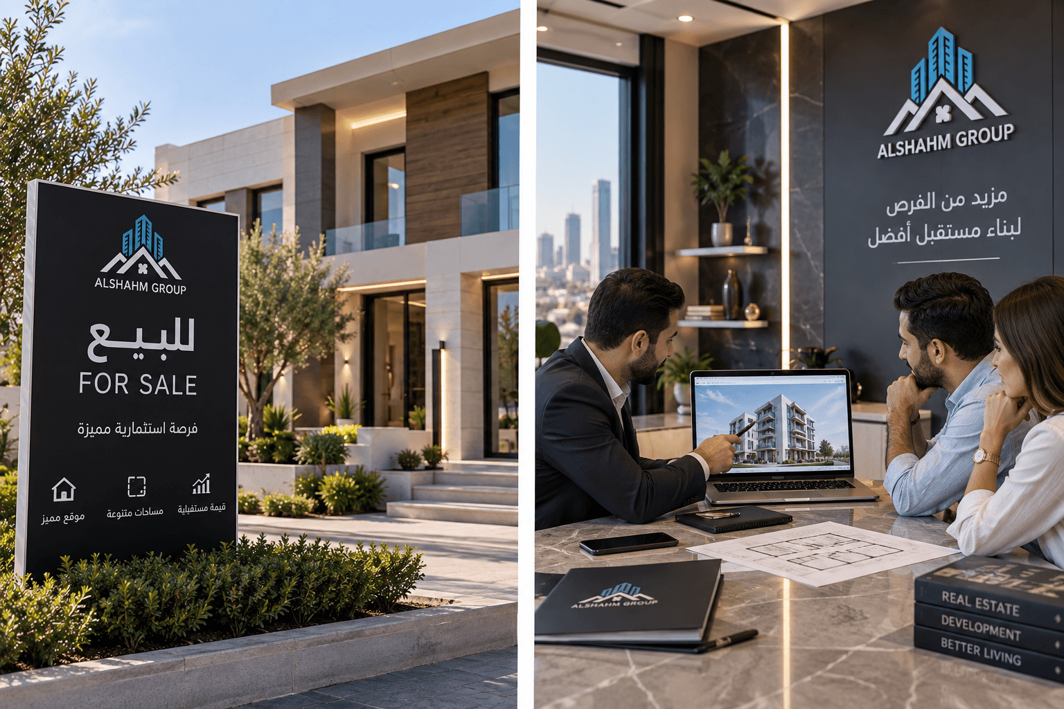 صورة داعمة لخدمات شراء وبيع العقارات